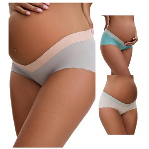INSPIRE CHIC Women's Low Waist Ice Silk Briefs Pregnancy Under the Bump Underwear 3 Packs - 1 of 4