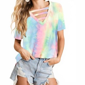 Women's Harmony Strappy Tie Dye Top - BiBi - 1 of 3
