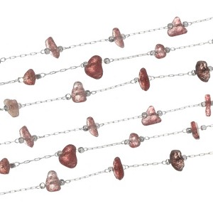 Unique Bargains Brass Smooth Decoration Irregular Gemstone Chains for Jewelry Making Craft - 1 of 4