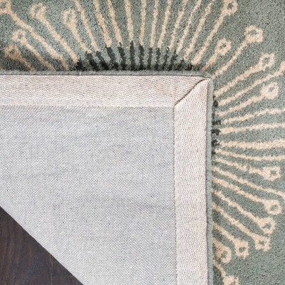 Light Blue Handmade Wool and Viscose Tufted Area Rug 2' x 3'
