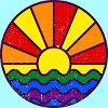 Design By Humans Summer LGBTQIA+ Pride Sunset Ocean By krobilad Racerback Tank Top - 2 of 2