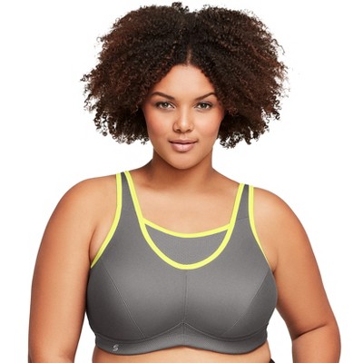 Glamorise Womens No-bounce Camisole Elite Sports Wirefree Bra 1067  Gray/coral 34h : Target