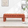 SEYNAR Modern Teddy Velvet Upholstered Rentangle Ottoman - 3 of 4