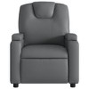 vidaXL Gray Faux Leather Manual Massage Recliner Chair with Cup Holders - 3 of 4