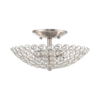 Livex Lighting Cassandra 2 - Light Semi-Flush Mount in  Brushed Nickel