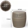 VisioGear Ice Buckets, Portable Ice Bucket Cooler with Table Top and Lid, Outdoor Drink Cooler Bar for Party, Pool, Brown, 16.17"*16.7"*17.3" - 3 of 4