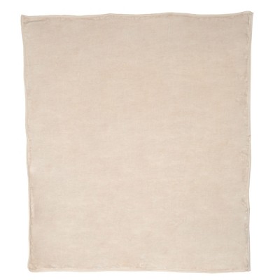 Beige Faux Fur 91x81 Machine Washable Blanket