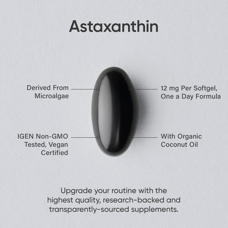 Sports Research Astaxanthin, 12 mg, 60 Veggie Softgels, 3 of 5