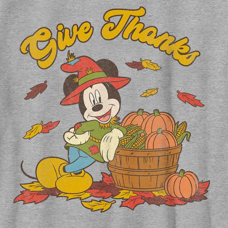 Boy's Mickey & Friends Give Thanks Scarecrow Mickey T-Shirt, 2 of 6