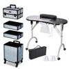 Byootique Folding Manicure Nail Table 4in1 Rolling Makeup Train Case - 2 of 4