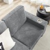 Mocamel 83.86" Corduroy Fabric 3 Seater Sofa Modern Compressed Couch for Living Room, Bedroom, Office - 2 of 4