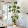 Garvee Fake Plant Indoor,Artificial Umbrella Schefflera Tree in White Pot with Multiple Trunks Design, Faux Floor Tree Fake Trees for Home - 3 of 4