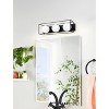 3-Light Grayson Bath Light Matte Black with White Glass Shade - EGLO: ETL Listed, Adjustable Head Tilt - 3 of 4