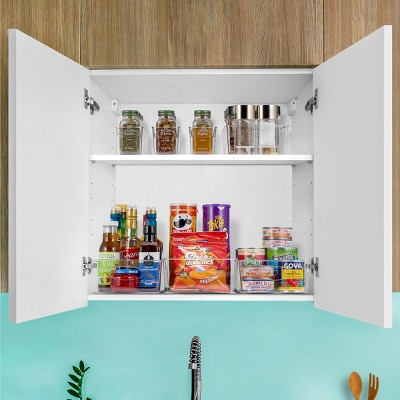 Sorbus 10 Pack Medium Clear Plastic Storage Bins with Handle - Perfect for kitchen, bathroom, pantry & more — фото 7