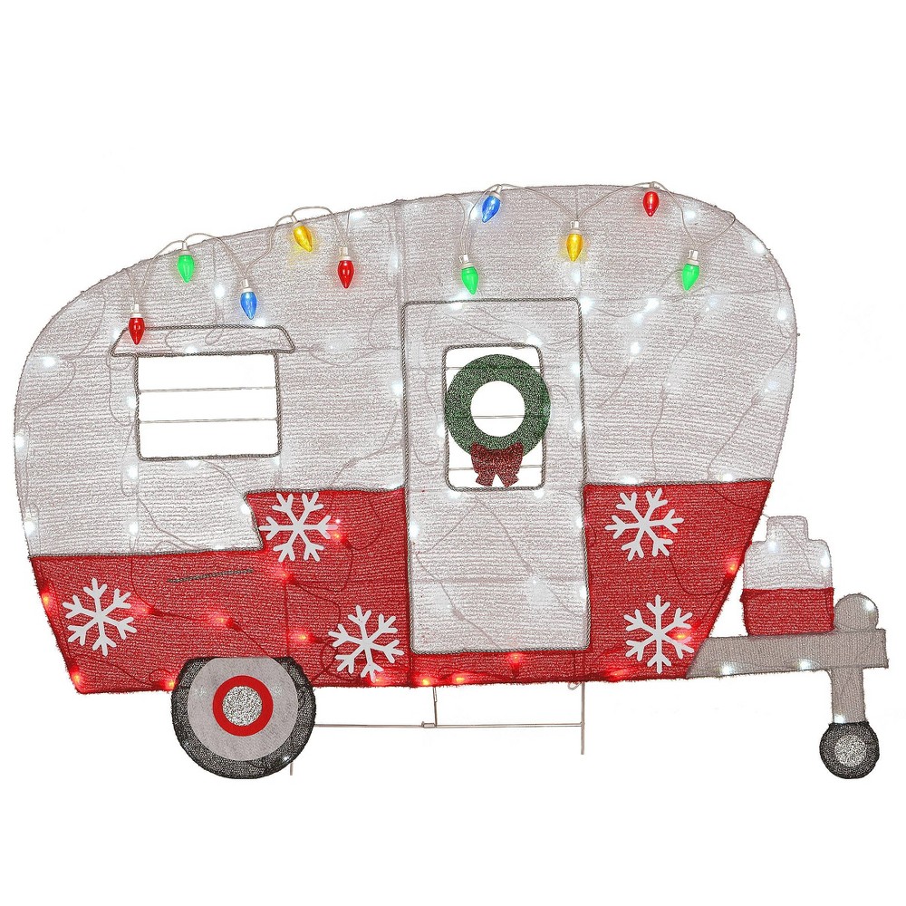 32" LED Pre-Lit Holiday Camper Christmas Novelty Sculpture Light - National Tree Company