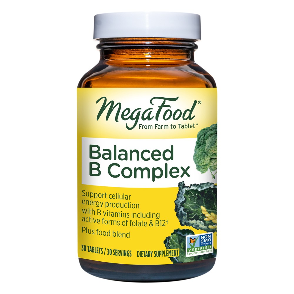 Photos - Vitamins & Minerals MegaFood Balanced Vitamin B Complex with Vitamin B12, Vitamin B6 and Folat 