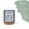 Elanze Designs Funny Diet Healthy Eating Comedic Ceramic Cork Bottom Navy Blue Large Capacity Utensil Holder Crock for Countertop Storage, Stylish & - 2 of 4
