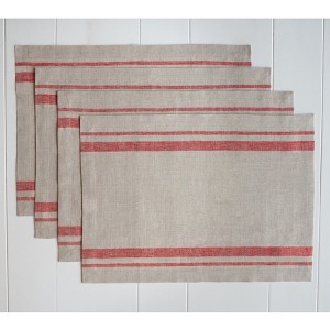 Solino Home Striped Linen Placemats | French Stripe - 1 of 4