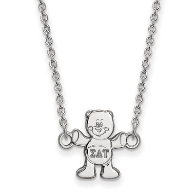 Black Bow Jewelry Sterling Silver Sigma Delta Tau Greek Life Necklace 18 Inch