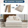 Corduroy Loveseat Sofa Chair with Pillows, Cloud Lounger for Living Room and Bedroom, No Assembly Fold Out Sleeper Couch, Compact Space-Saving Design - 4 of 4