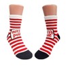 North Pole Striped Kids Socks /Red/White from the Sock Panda - 3 of 3