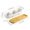Aoibox 3-Compartment Condiment Tray with Wooden Serving Tray, Perfect for Snacks,Charcuterie,Chips,Candy, 10-inch Chip and Dip Serving Set for Parties - 2 of 4