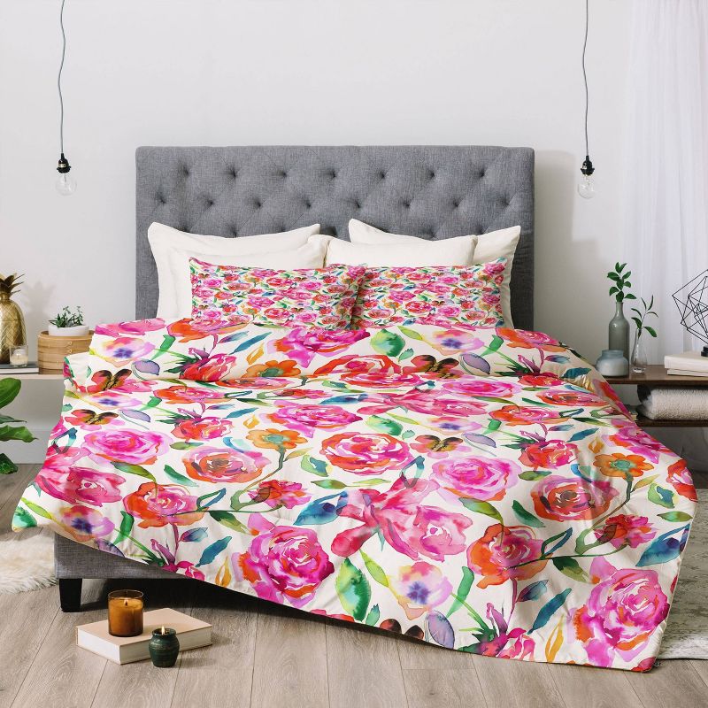 Ninola Design Summer Roses Comforter Set, 3 of 7