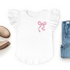 The Juniper Shop Pink Bow Outlined Flutter Sleeve Tee - 3 of 4