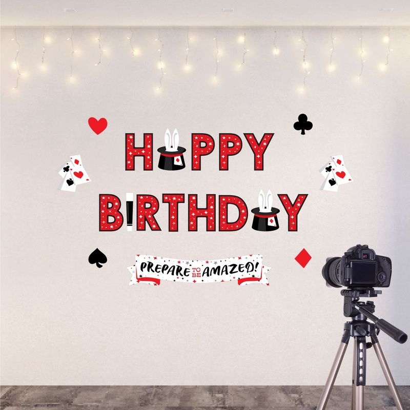 Big Dot of Happiness Ta-Da, Magic Show - Peel and Stick Magical Birthday Party Decoration - Wall Decals Backdrop, 5 of 8