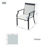 Moda Furnishings 2PCS Steel Teslin Outdoor Dining Armchairs - 4 of 4