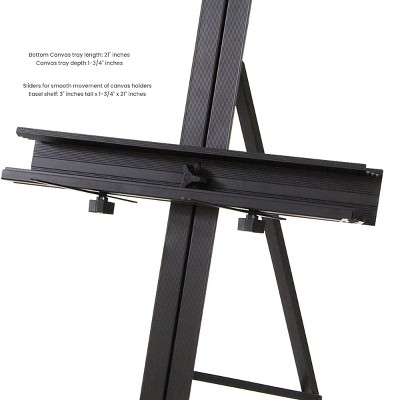 Black Aluminum Lightweight Studio Easel for Artists