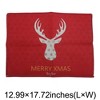 Unique Bargains Christmas Place Mats Linen Red White 13" x 17.7" 2Pcs - 3 of 4