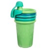 The First Years GreenGrown Reusable Spill-Proof Sippy Cups - Toddler Cups  with Straws - Blue/Green - 6 Count