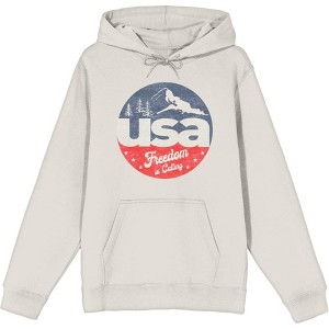 Americana USA Freedom Is Calling Adult Long Sleeve Hoodie - 1 of 2