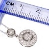 Pompeii3 1/4ct Diamond Halo Dangle Pendant White Gold - 3 of 4
