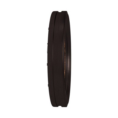 Rex 25" Round Gold Leaf Convex Wall Mirror