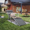 Tangkula Patio Lounge Chair Rustproof Aluminum Folding Chaise w/ Adjustable Backrest & Footrest - 2 of 4