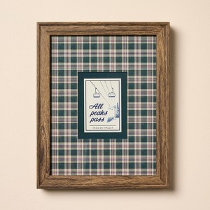 8"x10" Plaid Matte Ski Framed Wall Art - Hearth & Hand™ with Magnolia - 1 of 3