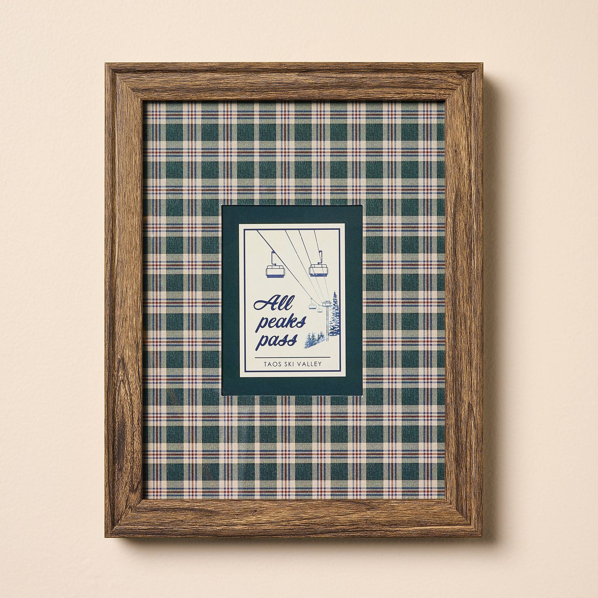 8"x10" Plaid Matte Ski Framed Wall Art - Hearth & Hand™ with Magnolia