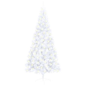 Artificial Half Christmas Tree White PVC 70.9 in - 1 of 4