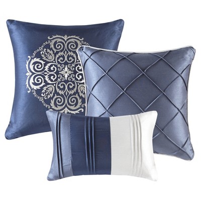 Navy King Microfiber Down Alternative 7-Piece Comforter Set