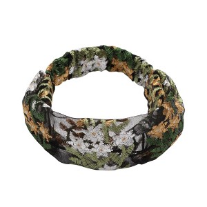 Unique Bargains Women's Grape Flowers Wide Lace Headband 1 Pc - 1 of 4