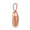 Black Bow Jewelry 14k Rose Gold 10mm Textured Floral Heart Locket - 2 of 4