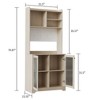 Coucheta 71" Pantry Cabinet, Freestanding Kitchen Storage Cabinet with Open Storage &Adjustable Shelves, Cupboard Coffee Bar for Dining & Living Room - 3 of 4