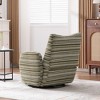 Gulches Olive Green Boucle 360¡ã Swivel High Resilience Sponge Metal Bracket Striped Armrest Modern Leisure Chair Set of 1 - 4 of 4