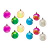 Kurt Adler Clear Iridescent Plastic Ball Christmas Ornaments, 60MM (Pack of 12) - 2 of 3