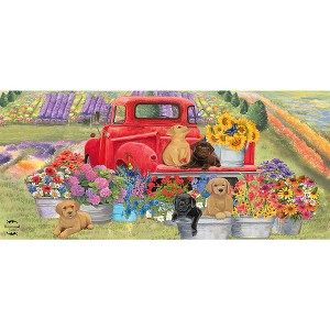 Briarwood Lane Spring Springtime Puppies Mini Mat 22x10 Indoor Outdoor For Spring Doormat - 1 of 3