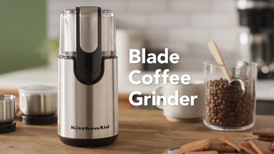 KitchenAid BCG111ER Blade Coffee Grinder - Empire Red, 4 oz & Bcgsga Spice  Grinder Accessory Kit, Stainless Steel 2 oz, Silver