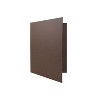 JAM Paper Linen 2-Pocket Presentation Folder Chocolate Brown 100/Carton 386LBRB - 4 of 4