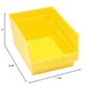 Quantum Storage Systems Economy Shelf Bin, Nesting, 11-5/8"W X 8-3/8"D X 6"H, (7) Divider Slots, Rear Hanglock - 2 of 2